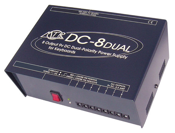 MTR DC-8DUAL 8 out 9volt DC power supply for Keyboards